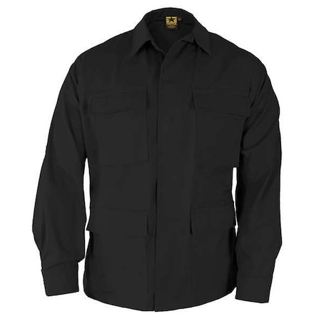 Black Polyester/Cotton Military Coat Size XL