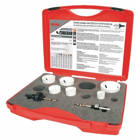 Hole Saw Kit EK Bi-Metal HSSE-Co8, 8 Pcs.