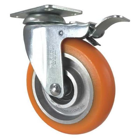 Swivel Stem Caster,w/Brake,Total Lock,5