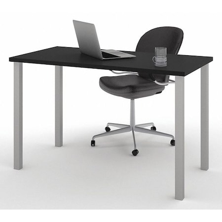 Rectangle Table Desk, 24 X 47.6 X 29, Laminate Top, Black