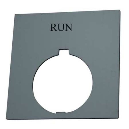 Legend Plate,Square,Run,Black