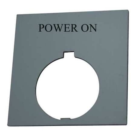Legend Plate,Square,Power On,Black