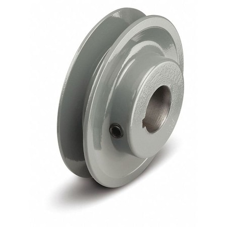 1-1/8 Fixed Bore 1 Groove Standard V-Belt Pulley 4.25 In OD