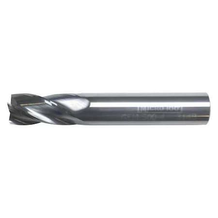 Carb End Mill,1/4 In,4FL,CC,Uncoated