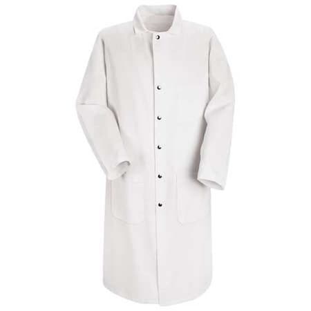 Unisex White Polyester/Cotton Coat Size S