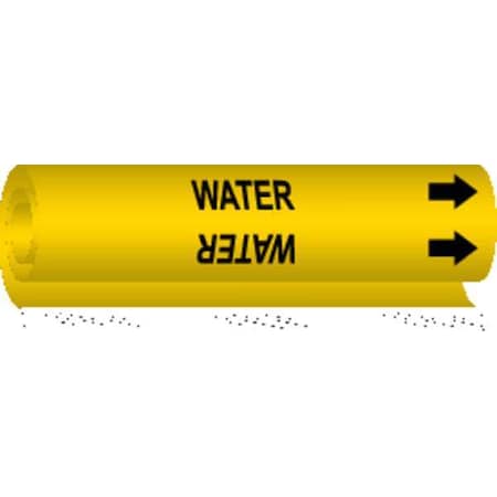 Pipe Marker,Water,Yel,1-1/2 To 2-3/8 In