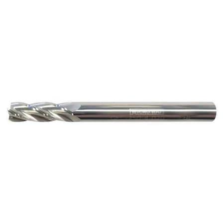 Carb End Mill,1/16 In,4FL,CC,Uncoated