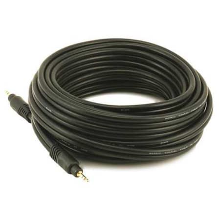 A/V Cable, 3.5mm M/M Cable, Black,25ft