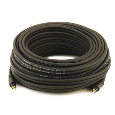 A/V Cable, 3.5mm M/M Cable, Black,50ft