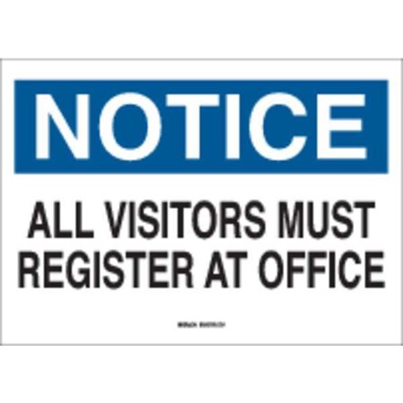Notice Security Sign, 10 In Height, 14 In Width, Fiberglass, Rectangle, English
