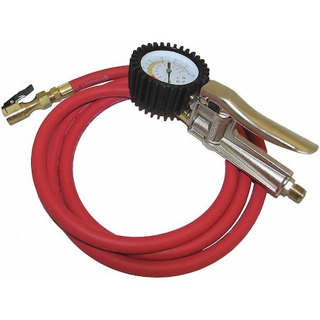 Dial Inflator Gauge,12 Ft.