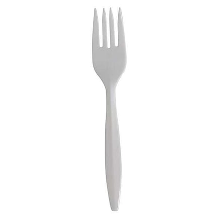Wrapped Disposable Fork, White, Medium Weight, PK1000