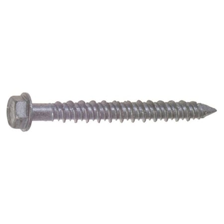 Tapcon Masonry Screw, 1/4 Dia., Hex, 1 3/4 In L, 410 Stainless Steel Silver Climashield, 100 PK