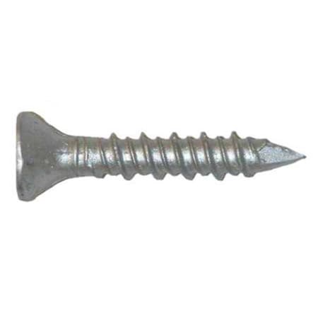 Tapcon Masonry Screw, 1/4 Dia., Flat, 2 3/4 In L, 410 Stainless Steel Silver Climashield, 100 PK