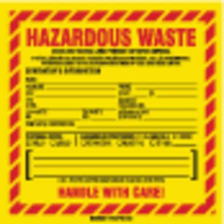 California Hazardous Waste Label,PK100