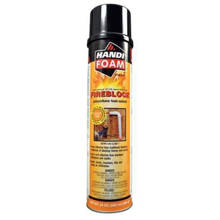 Fire Barrier Spray Foam Sealant, Aerosol Can, Orange, 1 Component, 12 PK
