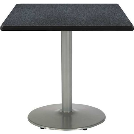 Square Pedestal Table, 36 W, 29 (Cafe Height) H, Laminate Top, Graphite Nebula