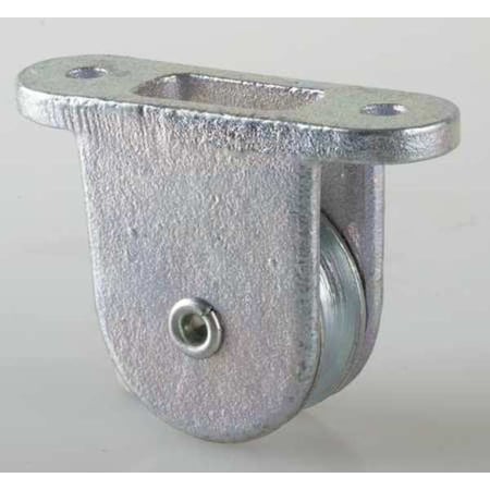 Closed Deck Pulley Block, Fibrous Rope, 3/8 In Max Cable Size, Electro-Galvanized