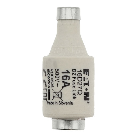 IEC Fuse, Fast Acting, 16 A, D27 Series, 500V AC, Not Rated, 2 L X 27/32 Dia