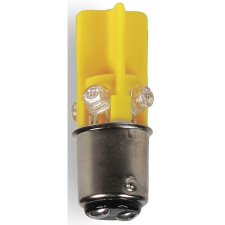 Miniature LED Bulb,120VAC,Amber