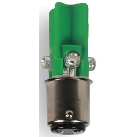 Miniature LED Bulb,120VAC,Green