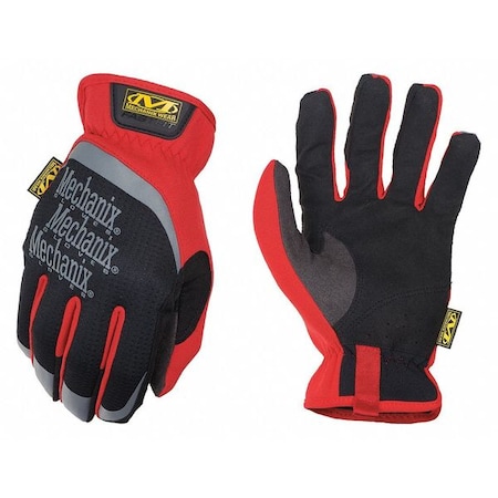 Mechanics Gloves, L, Red, Anatomically Designed Two-Piece Palm, Form Fitting Trek Dry(R)