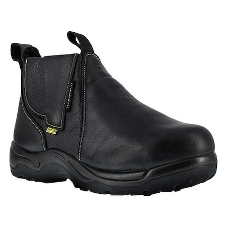 Size 6 Men's Chelsea Boot Steel Work Boot, Black