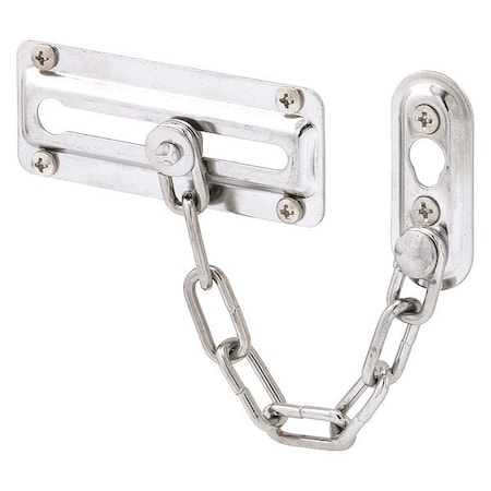Entry Door Chain Locks,Chrome Plated,PK2