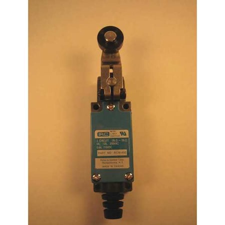 Limit Switch, Adjustable Lever, Roller, 1NC/1NO, 5A @ 250V AC