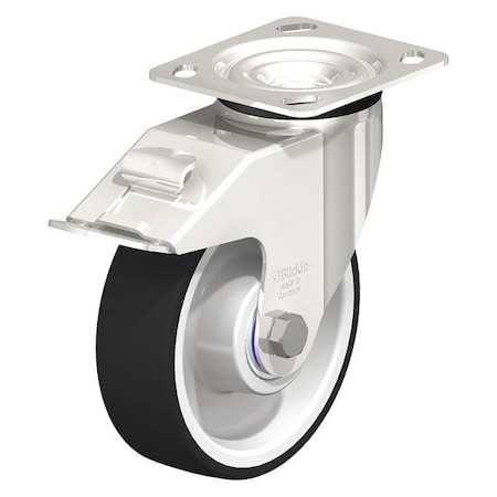 Swivel Plate Caster,PU,6,Brake