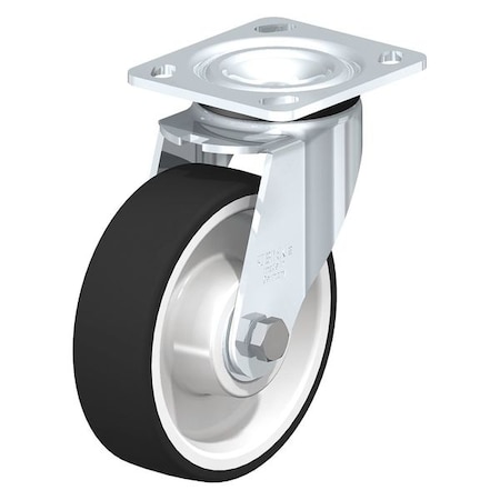 Swivel Plate Caster, PU, 8, 1250 Lb., Caster Wheel/Tread Material: Nylon/Thermoplastic Polyurethane
