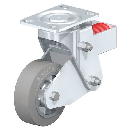 Swivel Plate Caster, Solid Rbr, 6, 880 Lb., Caster Load Rating Range: Heavy-Duty