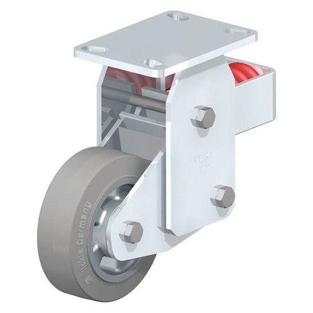 Rigid Plate Caster,Solid Rbr,8,1100 Lb.