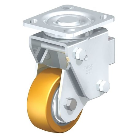 Swivel Plate Caster, PU, 5, 770 Lb., Overall Height: 7.87