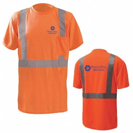 Orange Safety Shirt,Road And Rail,3XL