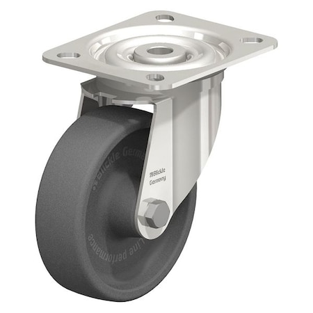 Swivel Plate Caster, Glss Nyln, 5, 330 Lb., Number Of Wheels: 1