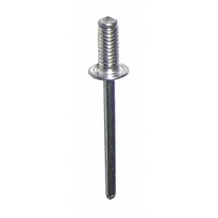 Blind Rivet, Dome Head, 0.15625 In Dia., 0.344 In L, Aluminum Body, 100 PK