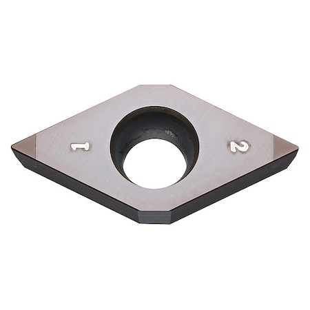 Diamond Turning Insert, Diamond, 3/8, 55  Degrees, 1/64