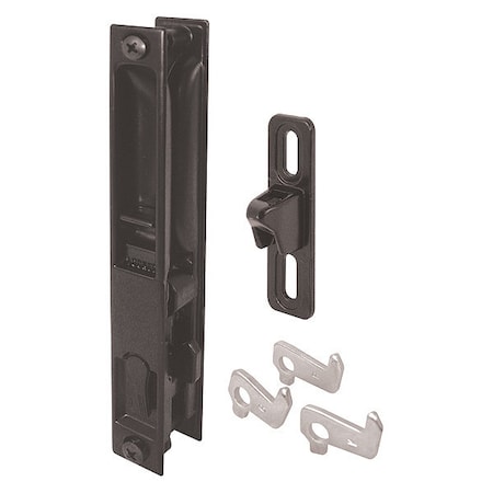 Door Handle/Lock,Sld Patio,Blk Flush Mnt