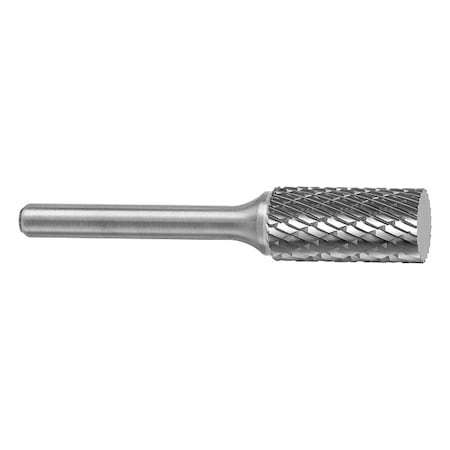 Carbide Bur,Cylinder,1/4in,L. Cut 1in