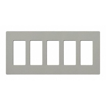 Designer Wall Plates, Number Of Gangs: 5 Gloss Finish, Gray