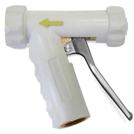 Pistol Grip Water Nozzle, 3/4 Female, 150 Psi, 7 Gpm, White