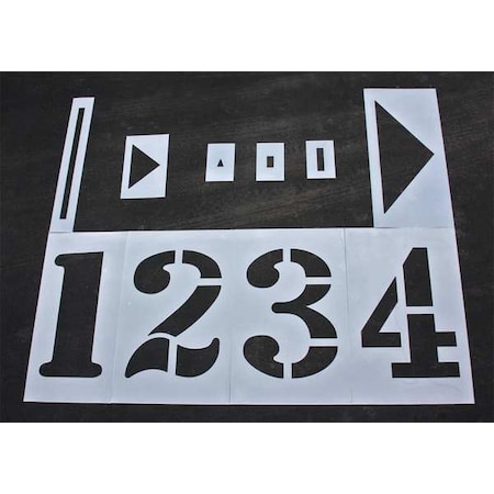 Athletic Stencil,Track & Field,36in,1/16