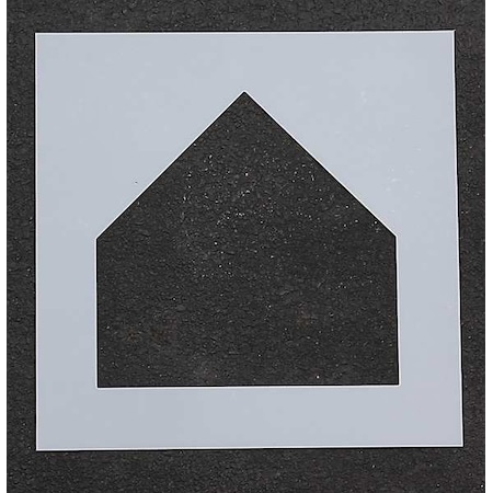 Athletic Stencil,Home Plate,17 In,1/8