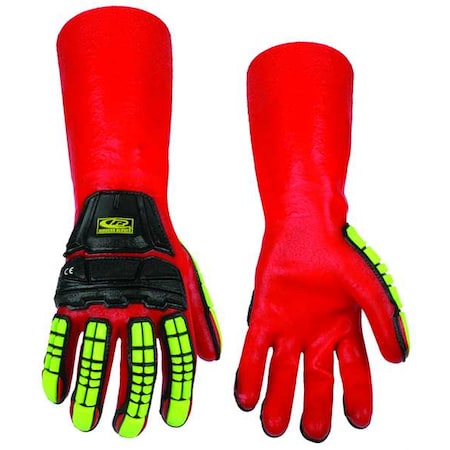 R-Chem Impact Glove,Short Cuff,XL/2X,PR