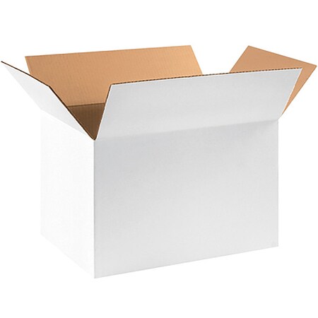 Corrugated Boxes, 18 X 12 X 12, White, 25/Bundle