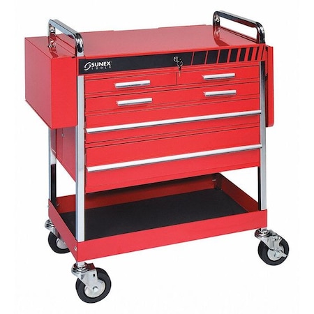 16 Ga. Steel Rolling Tool Cabinet, 5 Shelves