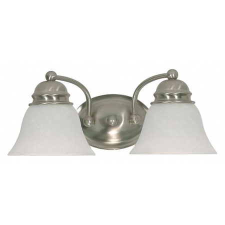Empire 2-Light 15 In. Vanity - With Alabaster Glass Bell Shades Color