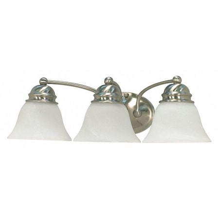 Empire 3-Light 21 In. Vanity - With Alabaster Glass Bell Shades Color