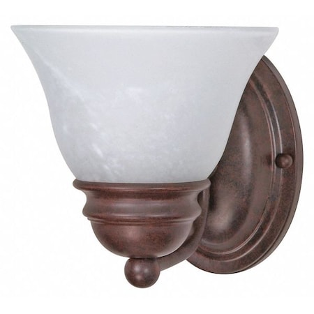 Empire 1 Light 7 In. Vanity Alabaster Glass Bell Shades Bron
